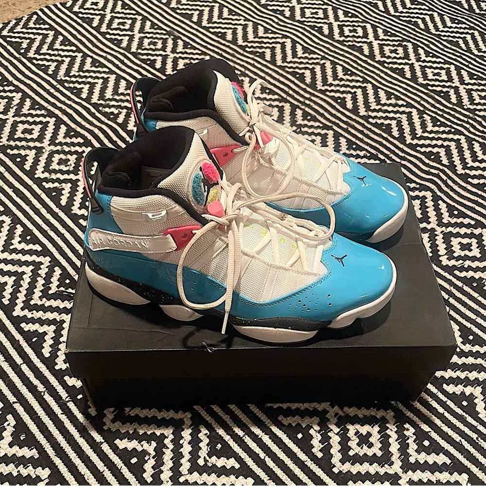Nike Jordan 6 Rings 'Blue Fury
Cyber Pink' with box included
